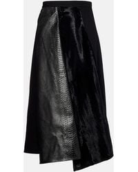Junya Watanabe - High-Rise Wool-Blend Maxi Skirt - Lyst