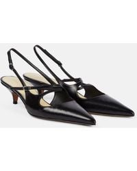 Proenza Schouler - Slash Leather Slingback Pumps - Lyst