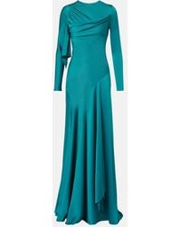 McQueen - Draped Satin Gown - Lyst