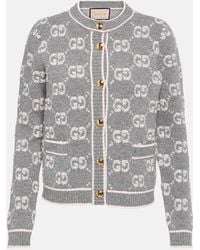 Gucci - Gg Wool Bouclé Jacquard Cardigan - Lyst