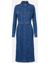 7 For All Mankind - Vestido Camisero De Denim - Lyst