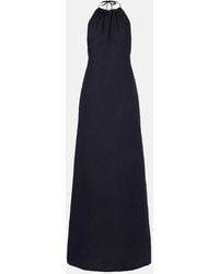 Nili Lotan - Lelia Halterneck Linen Maxi Dress - Lyst