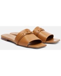 Tod's - Leather Slides - Lyst