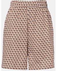 Max Mara - Omelia Printed Cotton Bermuda Shorts - Lyst