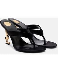 Saint Laurent - Opyum 85 Satin Crepe Mules - Lyst