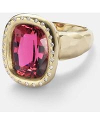 Octavia Elizabeth - Ring Mirage Aus 18Kt Gelbgold Mit Diamanten Und Rubellit - Lyst