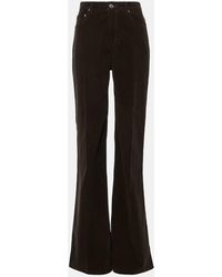 Ami Paris - High-Rise-Schlaghose Aus Baumwoll-Cord - Lyst