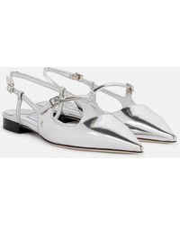 Jimmy Choo - Bailarinas Destalonadas Didi De Piel Metalizada - Lyst