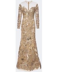 Elie Saab - Embroidered Sequined Tulle Gown - Lyst