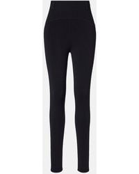 Alaïa - Ribbed-Knit High-Rise Leggings - Lyst