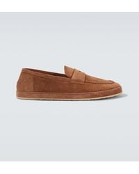 Brunello Cucinelli - Loafers Aus Veloursleder - Lyst
