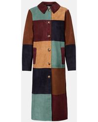RIXO London - Patchwork Suede Coat - Lyst
