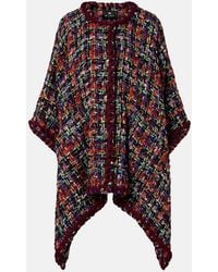 Etro - Capa De Tweed En Mezcla De Lana - Lyst