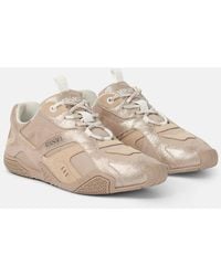 Versace - Galaxia Leather Sneakers - Lyst
