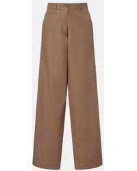 The Row - Fadry Cotton-Blend Gabardine Wide-Leg Pants - Lyst