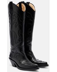 Gabriela Hearst - Capitana Leather Cowboy Boots - Lyst