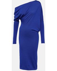 Tom Ford - Off-shoulder Cashmere And Silk Midi Dress - Lyst