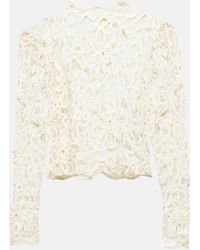 Isabel Marant - Neline Floral Embroidered Cotton Top - Lyst