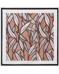 Brunello Cucinelli - Printed Silk Twill Scarf - Lyst