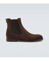Manolo Blahnik - Sempione Suede Chelsea Boots - Lyst