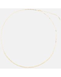 STONE AND STRAND - Drop Shot 10kt Gold Necklace With Diamonds - Lyst