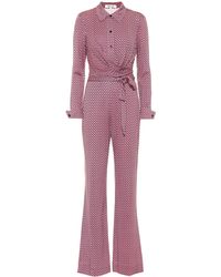 Diane von Furstenberg Jumpsuit Michele aus Seiden-Jersey - Pink