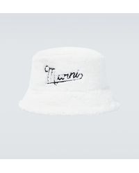Marni - Bestickter Hut aus Faux Fur - Lyst
