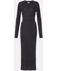 Brunello Cucinelli - Ribbed-Knit Virgin Wool Sweater Dress - Lyst