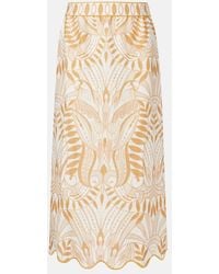 FARM Rio - Jupe Midi Imprimee En Lin - Lyst