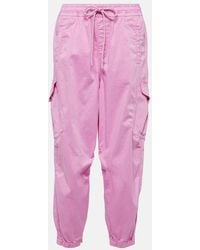 AG Jeans - High-Rise Cotton Cargo Pants - Lyst