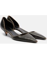 The Row - Liisa D'Orsay Leather Pumps - Lyst