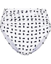 Self-Portrait Bedrucktes Bikini-Höschen - Weiß