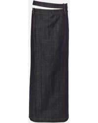 The Mannei - Ararat Denim Maxi Skirt - Lyst