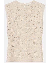 FRAME - The Crochet Cotton Top - Lyst