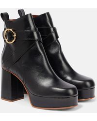 See By Chloé - Lyna Ankle Boots Aus Leder - Lyst