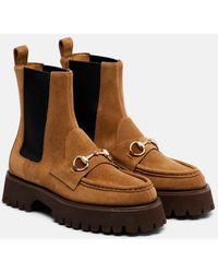 Gucci - Sylke Suede Chelsea Boots - Lyst