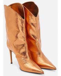 Alexandre Vauthier - Metallic Leather Ankle Boots - Lyst