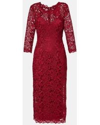 Carolina Herrera - Lace Midi Dress - Lyst