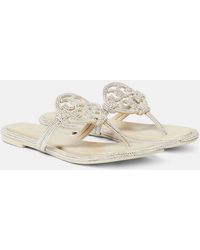 Tory Burch - Miller Crystal-Embellished Thong Sandals - Lyst