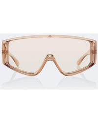 Saint Laurent - Logo Lettering Shield Sunglasses - Lyst