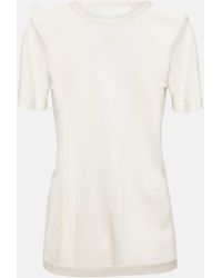 Loewe - Cutout Silk-blend T-shirt - Lyst
