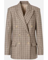 Brunello Cucinelli - Checked Virgin Wool Blazer - Lyst
