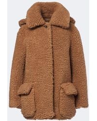 Loewe - Wool And Silk Teddy Coat - Lyst