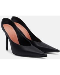 AMINA MUADDI - Anok Satin Mules - Lyst