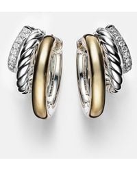 David Yurman - Ohrringe Dy Mercer Aus 18Kt Gelbgold Und Sterlingsilber Mit Diamanten - Lyst