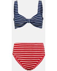 Hunza G - Judy Striped Bikini - Lyst