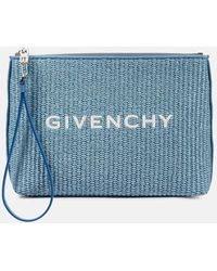 Givenchy - Pouch de efecto rafia con logo - Lyst