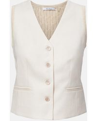 Max Mara - Calibri Cable-Knit Linen Vest - Lyst