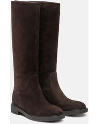 Gianvito Rossi - Ascott Suede Knee-High Boots - Lyst