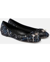 Jimmy Choo - Elme Tweed Ballet Flats - Lyst